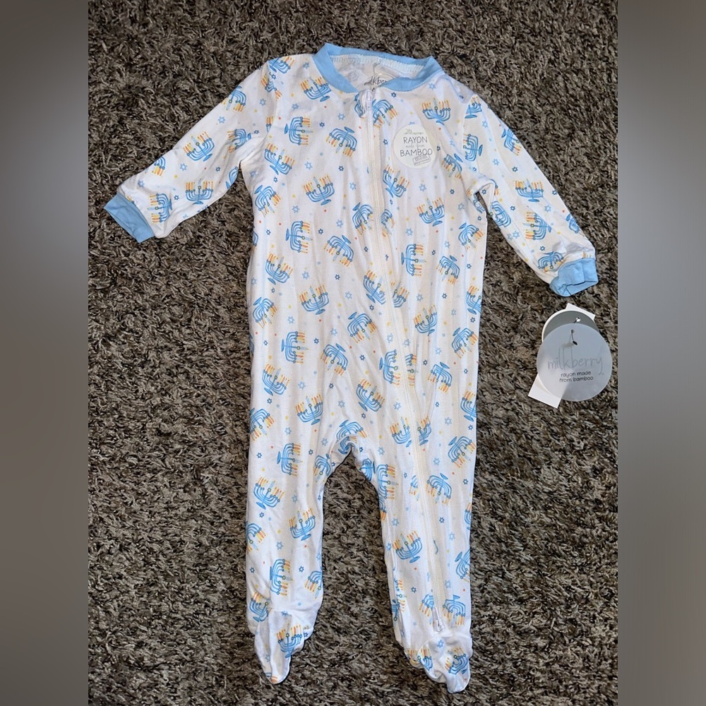 Hanukkah Footie - Bamboo